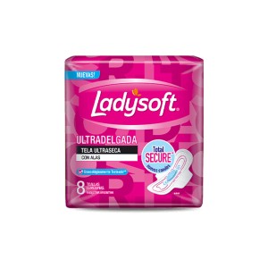 LADYSOFT TOALLITAS ULTRA DELGADAS C/ALA x 8u SECA